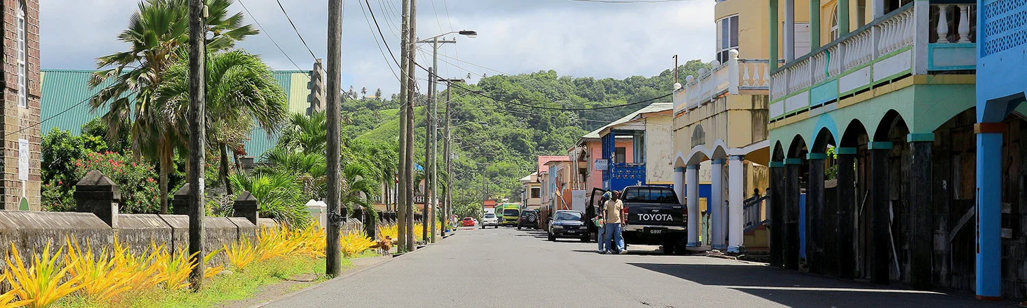 A street in Georgetown, St. Vincent